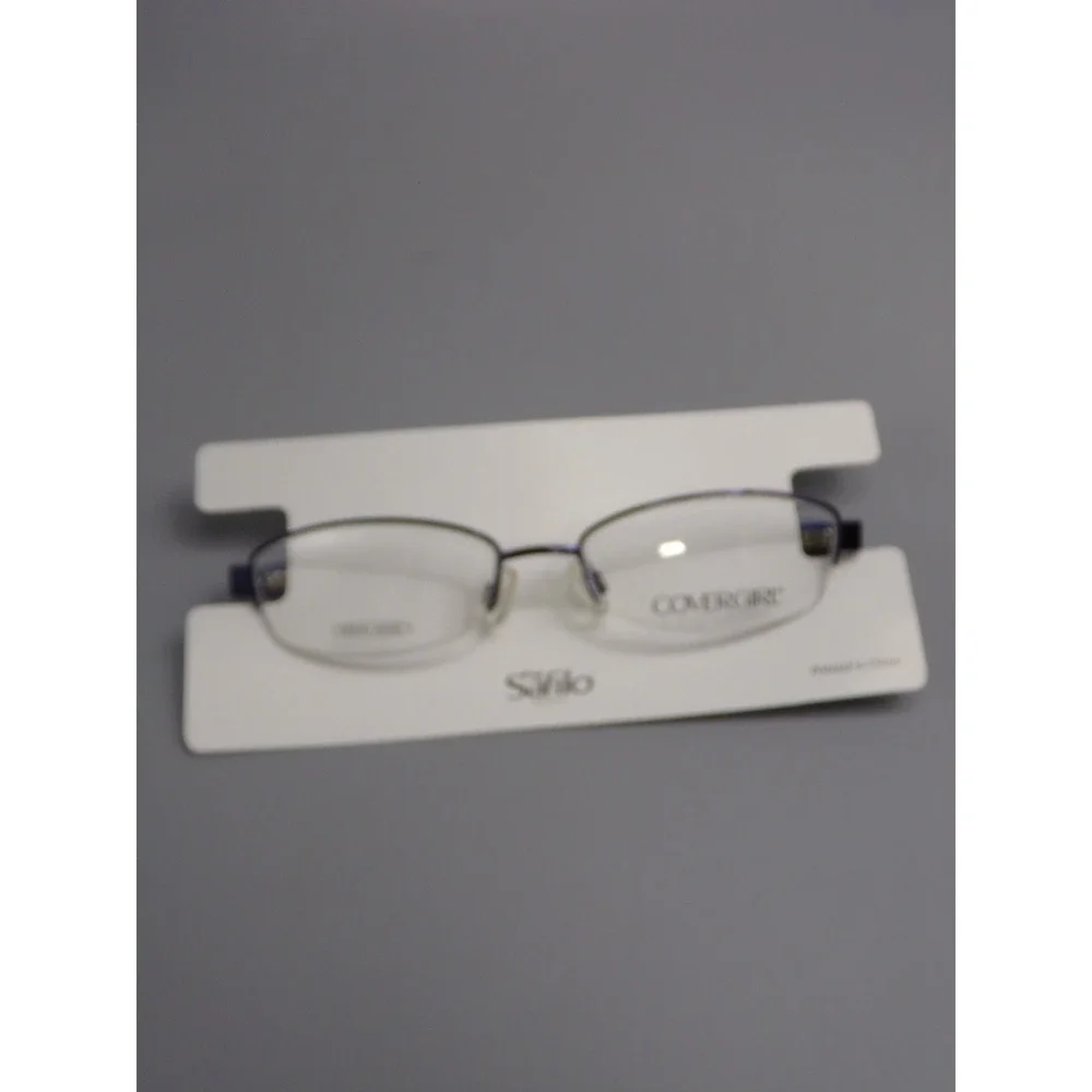 COVERGIRL CG502‎ Eyeglasses 51 17 135 Rimless Blue Spring Hinge Designed in USA